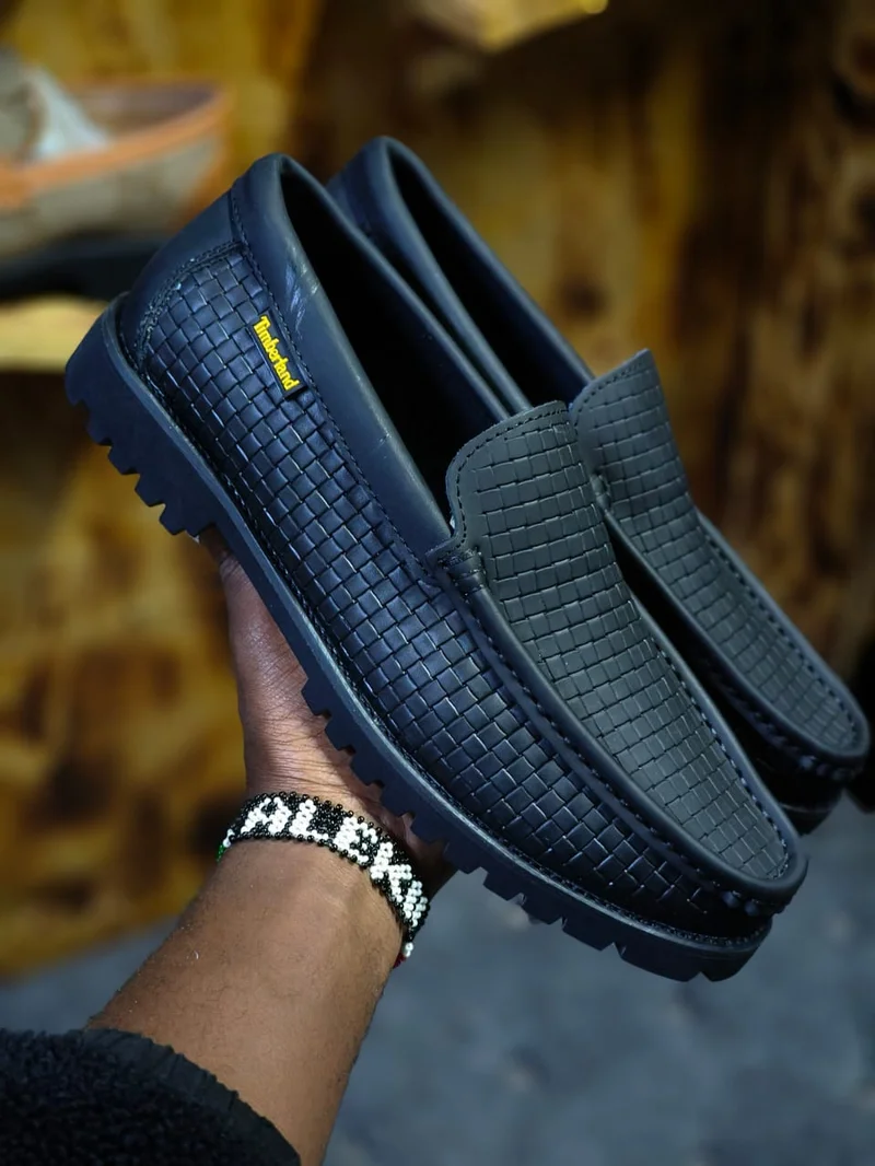 CLASSIC TIMBERLAND WOVEN PATTERN  LEATHER LOAFER