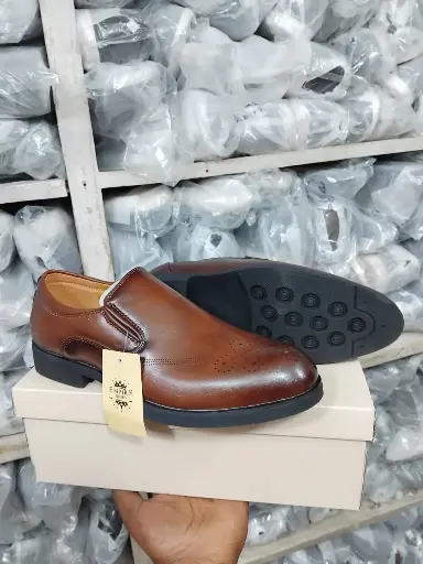 Men's Premium Leather Slip-On Dress Shoes - Empire Official