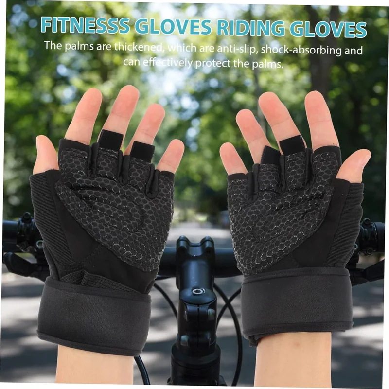 2 pcs Adjustable Sports and Fitness Gym Riding,Weightlifting, Hiking gym gloves