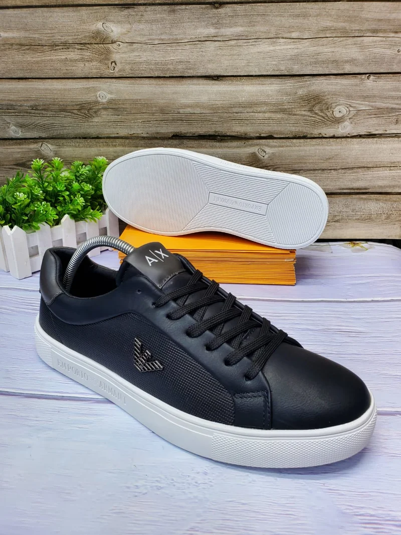Armani Exchange Classic Black White Sneakers