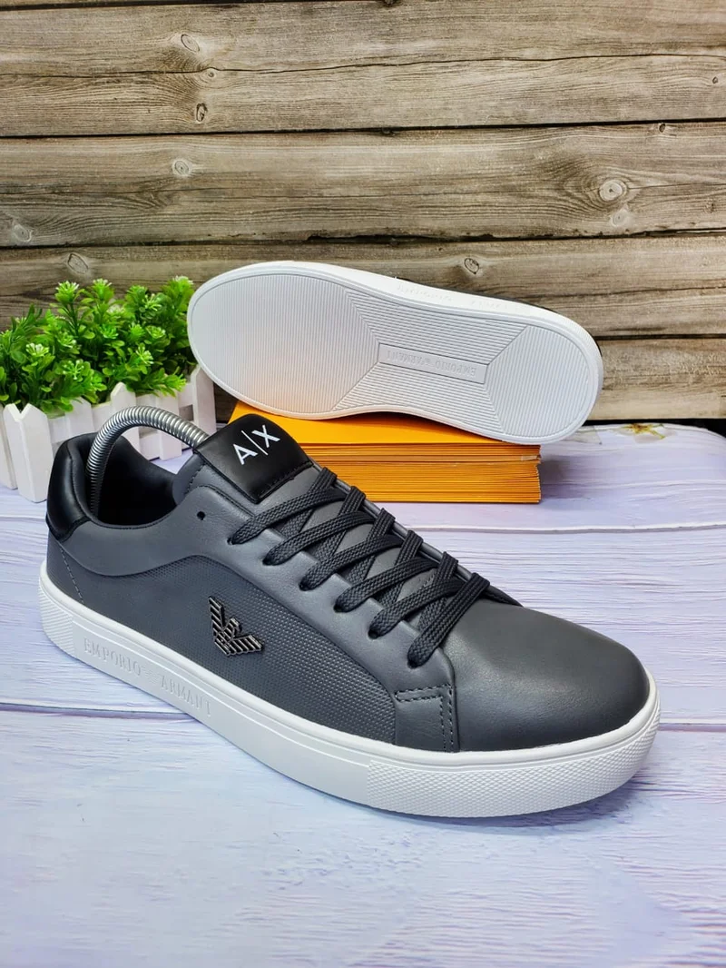 Armani Exchange Classic Gray White Sneakers