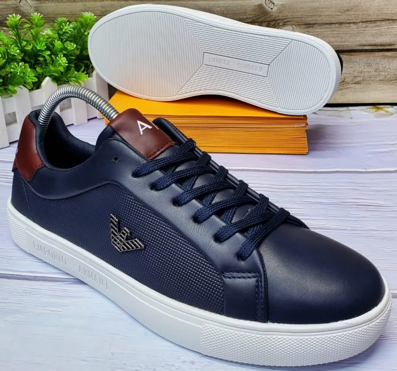 Armani Exchange Classic Navy Blue Sneakers