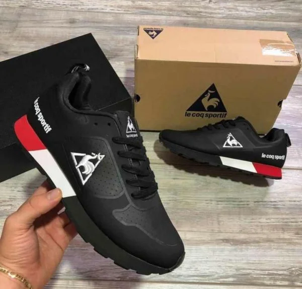 Athletic Le Coq Sportif Low Cut Sneakers -Black and White