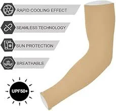 2PCS Sun Protection Ice Sleeves|UPF 50+|Stay Cool & Protected-Beige
