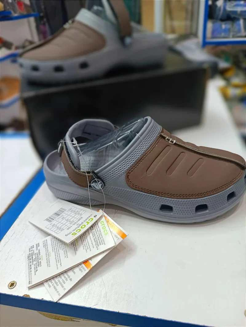 Authentic Men Sandals Coffee Brown Grey Casual Crocs