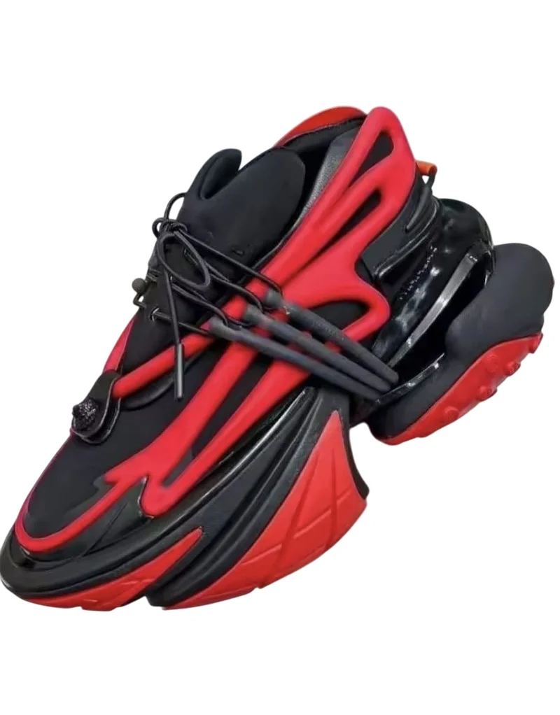 Balmain unisex Sneakers- red and black