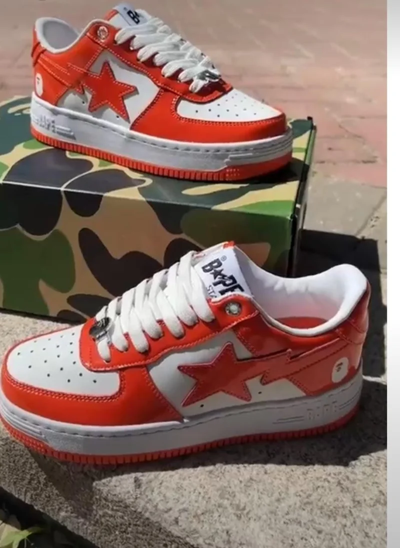 BAPE A BATHING APE BAPE STA LOW ORANGE