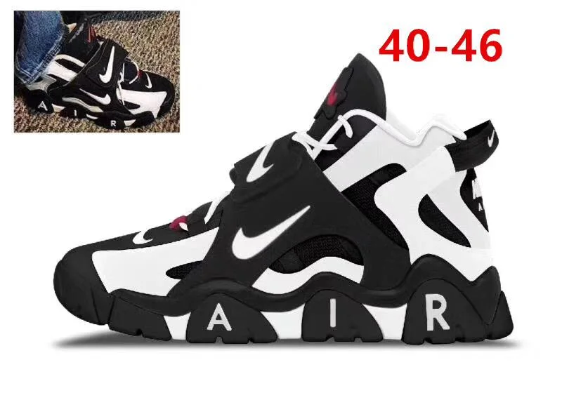 Basketball Unisex Shoes NIKE Air BARRAGE Black/White Sneakers