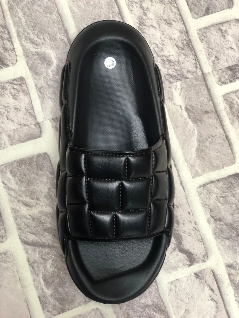 Black Balmain comfortable Leather Unisex Slides