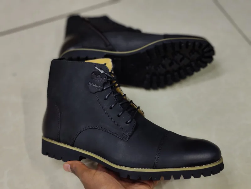 Black Bellonar Boots High Lace up Boots