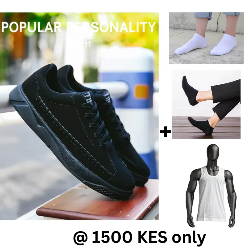 Black Fashion Casual Shoe Luxury Casual Shoes