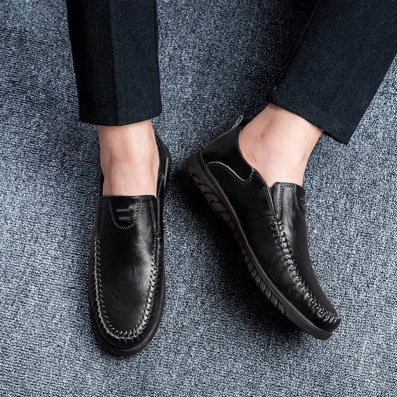 Black Fashion Men Flat Fashion Official And Casual Loafer Shoes