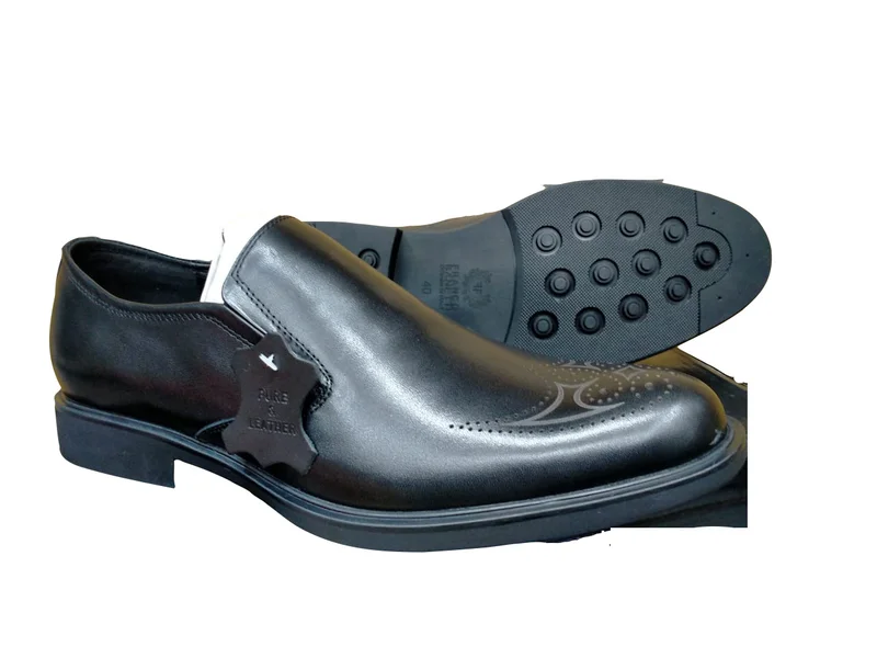 Black Franco Bannetti Officials Premium  Leather Shoes