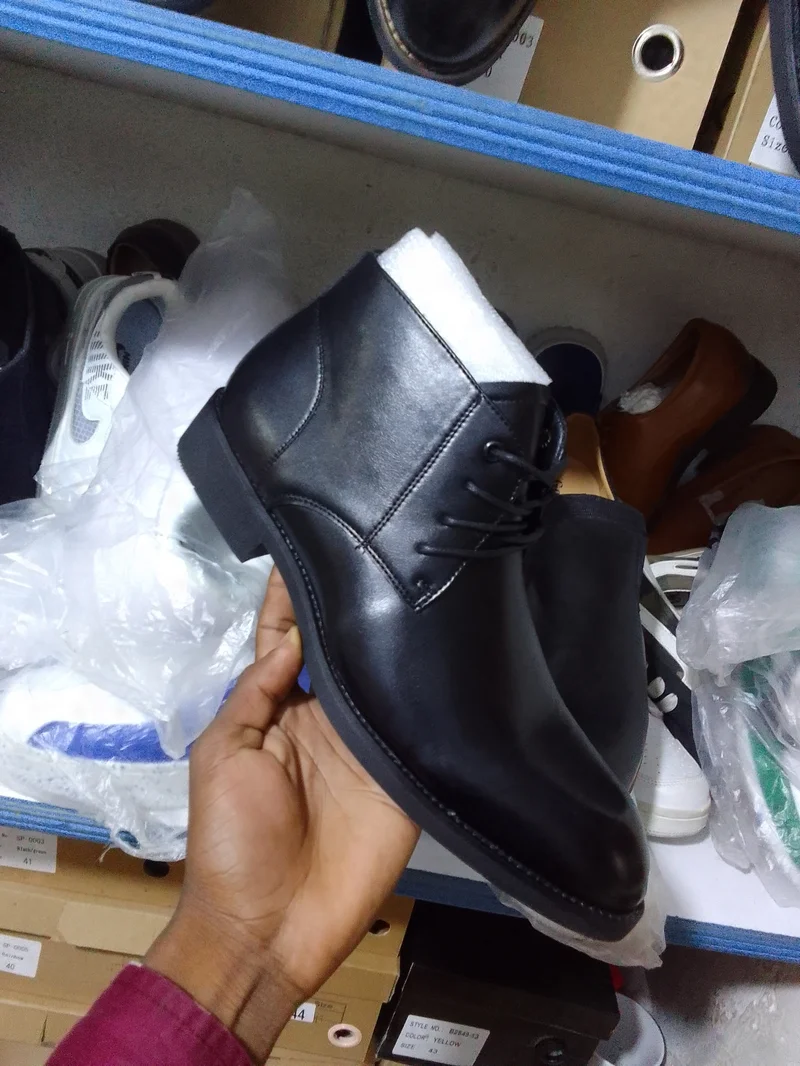 Black Laced Official Boots Kaisifeier Leather Shoes Men's Shoes