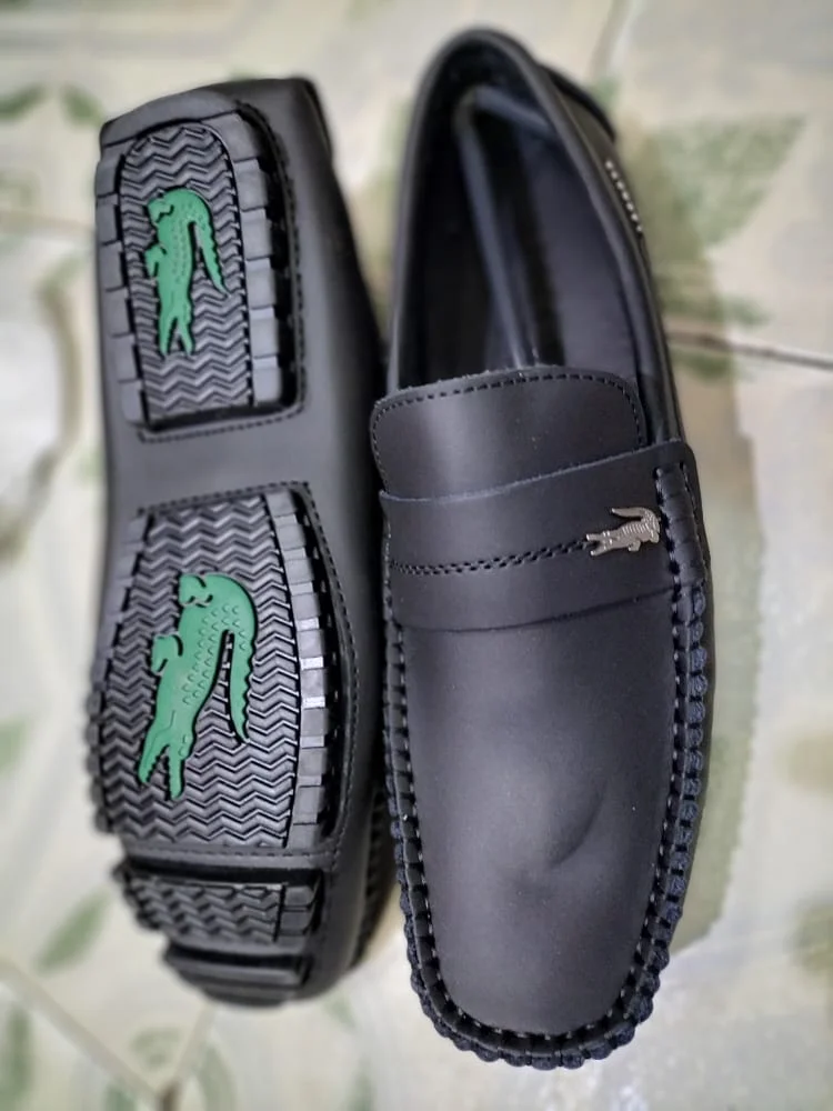 Black Lacoste Mens Loafers Shoes