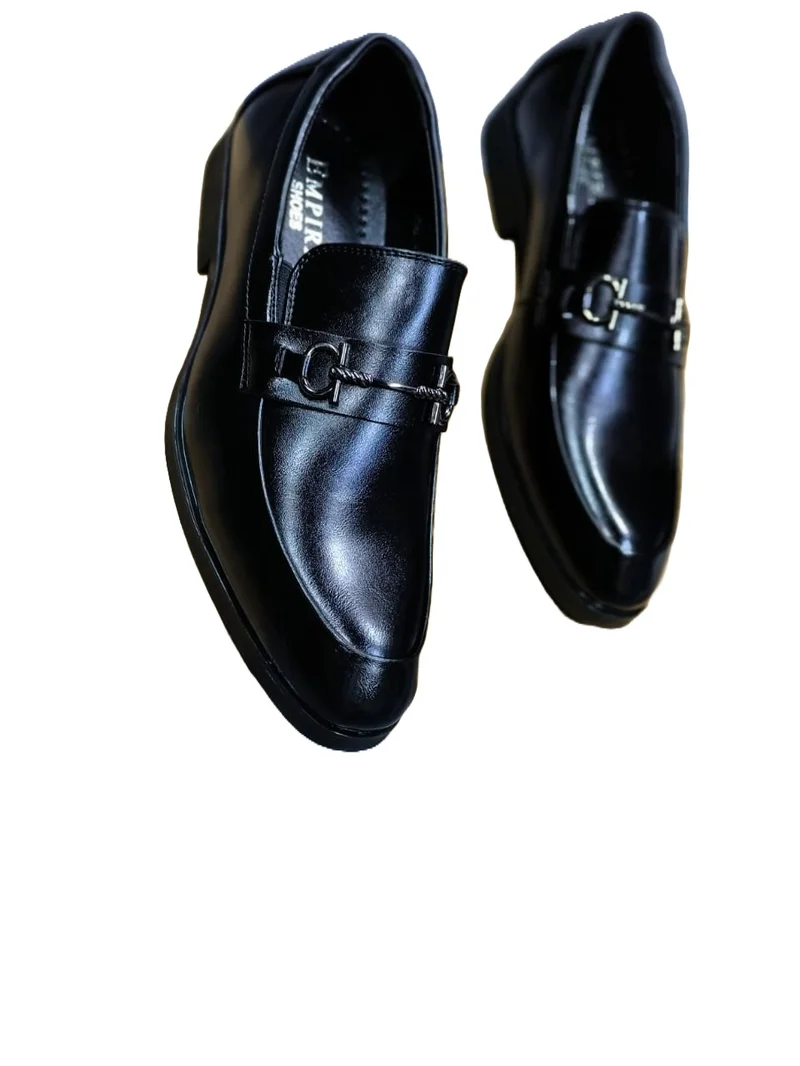 BLACK LEATHER LACE LESS OFFICIALS