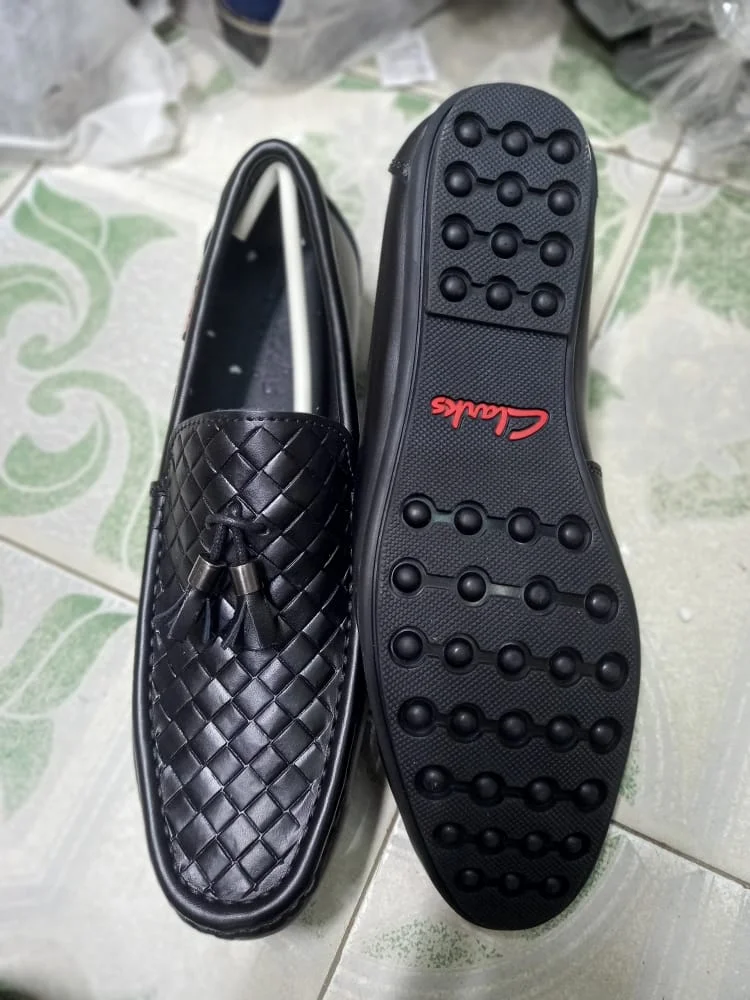 Black Leather Quality Clarks Loafers