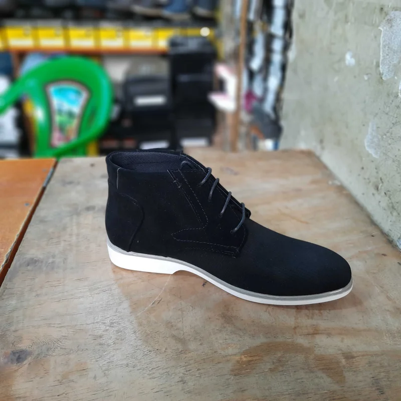 Black Men Italy Oxford Lace-up Suede Leather Shoes