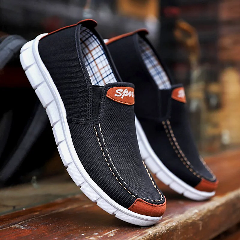 Black Men Sport Fashion Slipon Shoes