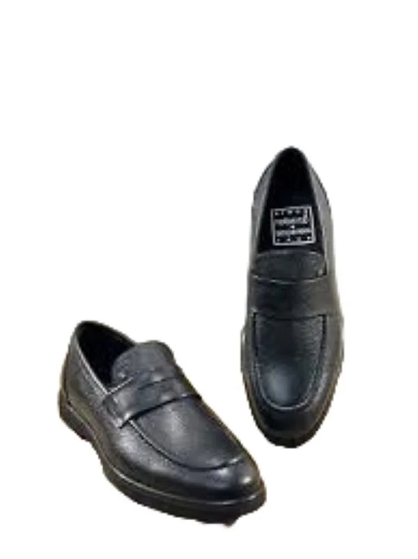BlACK MEN’S  PREMIUM CLARKS MOCCASIN LEATHER OFFICIAL