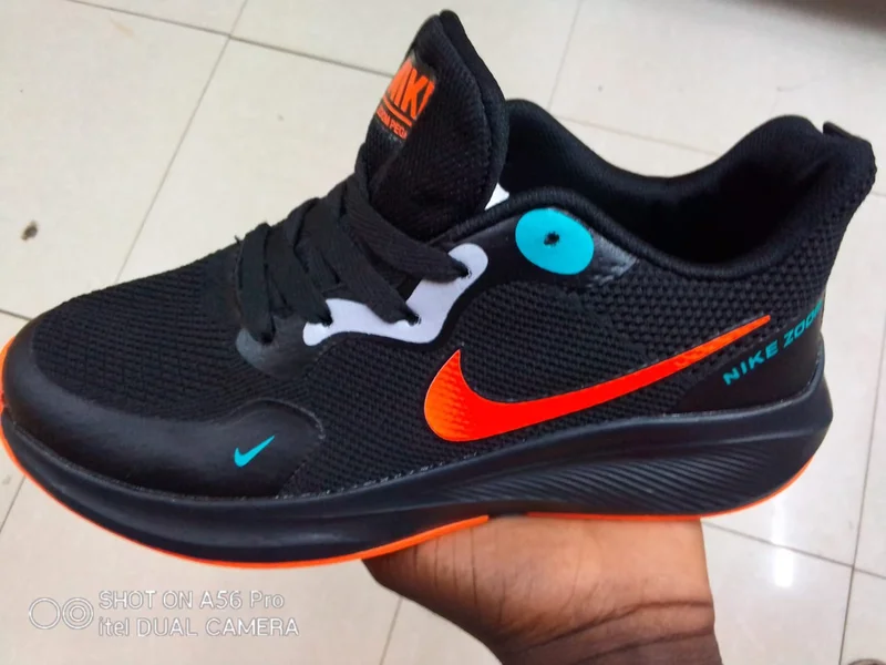 Black Nike Zoom Shoes For Man Running Sneakers