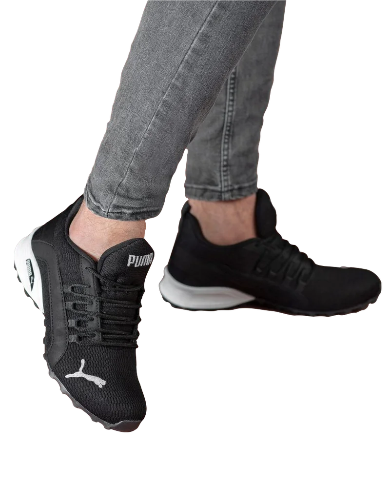 Black Puma Axelion Spark Athletic Gym Running Shoe Unisex Sneakers