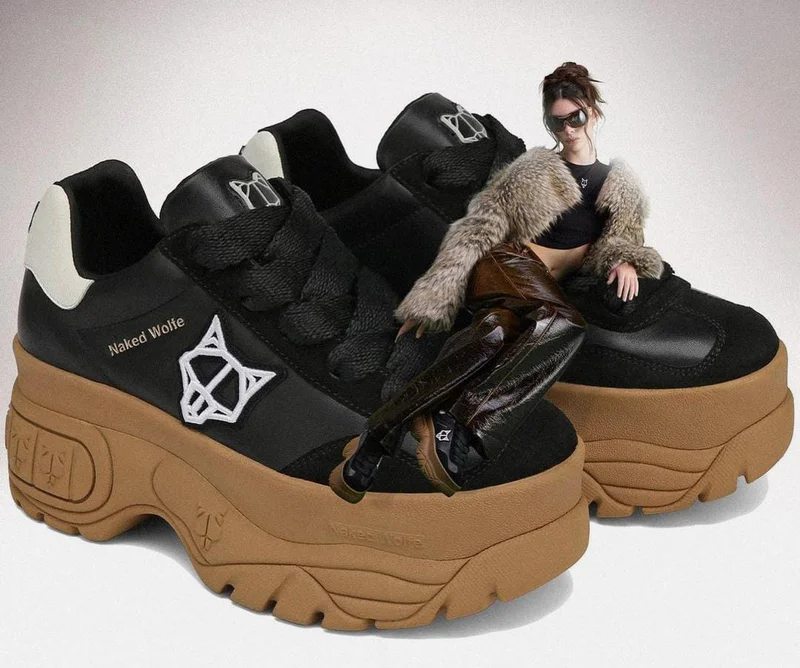 Black Quality Original Naked Wolfe Ladies Sneakers