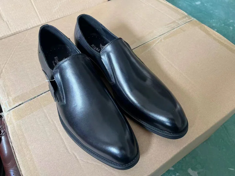 Black Slipon  Right Man Premium Leather Official Shoes Men Shoes