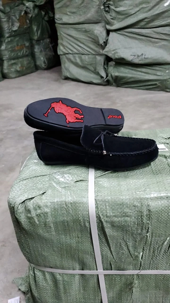 Black Suede Polo Loafers Men Shoes Footwear